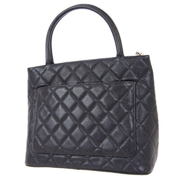 Chanel Caviar Quilted CC Medallion Tote Silver Hardware - Picture 2 of 9